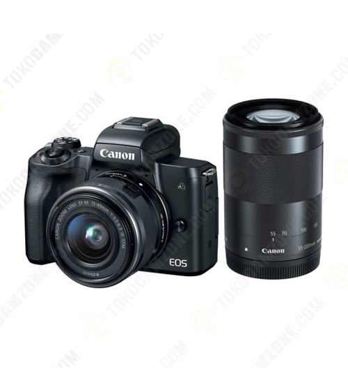 Canon EOS M50 Kit 15-45mm + 55-200mm (Promo Cashback Rp 500.000 Periode 01 s/d 30 November 2019)